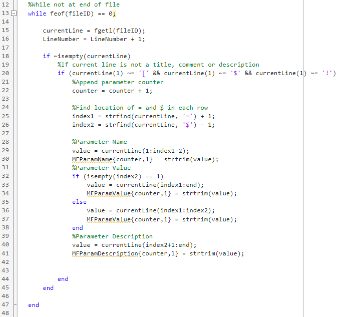 Rys.2 Fragment kodu zczytujący parametry opon z pliku